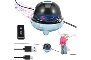 KISTRBA Music Jump Rope Machine, Smart Automatic Electric Rope Skipping Machine with Bluetooth Speaker and LED Display Counter, 1-10 Speed Level Adjustment, for Kids Boys Girls Gym Home Party