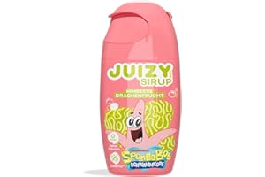 ‎JUIZY WOW SPONGEBOB Sirup ohne Zucker | Himbeere - Drachenfrucht | Zuckerfreier Getränkesirup für Schwammkopf Fans (Wassersprudler kompatibel) | Natürlicher Frucht Geschmack - Low Calorie - More Fun | 1 x 65ml
