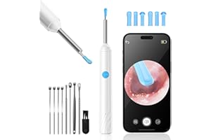 XIANGBIN Ear Wax Removal Kit,1920P HD with Camera Ear Cleaner Remover Tool, WiFi Otoscope with 6 LED Lights & 6 Ear Spoons, Visual Ear Scope for iOS Android System