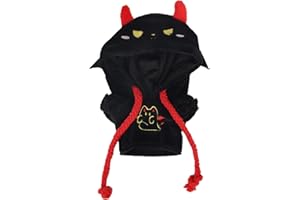Penitue Set Vestiti per Bambola, Outfit Halloween alla Moda con Felpa Pipistrelli Decorazione Tema Halloween Accessori Bambole 17cm per Collezionisti Decorazione & Esposizione (Nero)