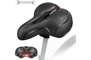 HXUING Selle Velo Confortable, Selle de Vélo Ergonomique Selle Velo avec Boule d'Amortisseur à Double Ressort, Imperméable, Doux, Respirant, pour Vélos de Route, VTT, Vélos de Ville