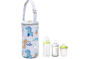 Esenlong Porta bottiglie d'acqua, bottiglia d'acqua per bambini, borsa isolante, porta bottiglia per latte, borsa termica da appendere per bottiglia d'acqua per bambini
