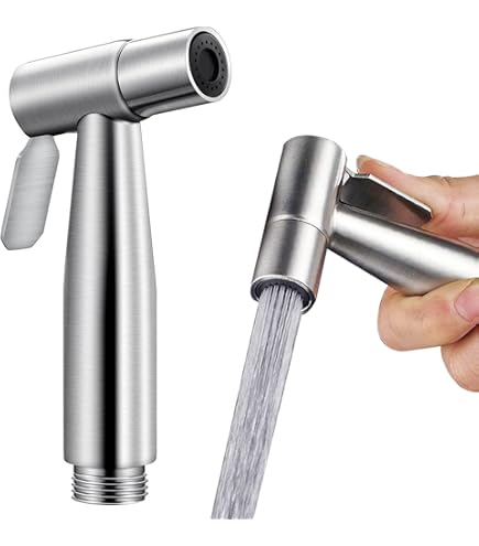 Doccetta Bidet A Mano, Doccetta In Acciaio Inox Per WC, Con Incluso Adattatore A T, Tubo Da 1.5M E Staffa Di Supporto, Ideale Per L'igiene Personale Quotidiana (B