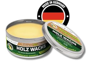 ‎HELIACARE HeliaCARE BIO Holzwachs - Premium Bienenwachs Holzpflege Möbelpolitur aus Deutschland - Farbloses Möbelwachs für alle Holzarten im Innenbereich (Wachs 300ml)