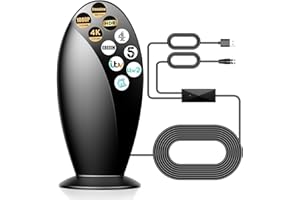 NGGNGG Digital Indoor TV Aerial for Smart TV for Local Channels,650+ Miles Long Range HD TV Ariels Indoor Supports 8K 4K 1080P come with 18Ft HD Cable (Black)