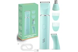 RAXMETRY Rasierer Damen Elektrischer, Intimrasierer für Frauen, Rasierer Damen Intimbereich, Damenrasierer Elektrisch, Trimmer Damen, Aufladbar, Wasserdicht für nass und trocken, Grün