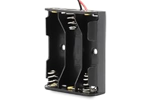 TECHZOCO CO Porte-piles LR3 AAA, support de batterie LR3, boîtier pour pile LR3, câble de 200 mm, tension totale : 4,5 V (1,5 V par pile), longueur 5,2 cm, convient pour 3 piles LR3 AAA (FR3, HR3, LR3)
