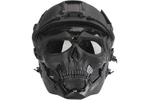 WLXW Elmetto Tattico Veloce, Equipaggiamento Protettivo per Maschera da Cranio con Maschera Integrale, Casco CS Esterno da Combattimento per Armi da Campo, 52-60 Cm
