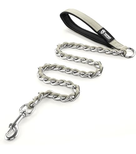 Guinzaglio Metallo Ferplast ERGOCOMFORT - Antimorso Con Impugnatura Imbottita 65cm - Foto 6