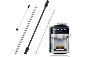 HAPPOW Milchschlauch Edelstahles Milchrohr und 2 Reinigungsbürste Set Kompatibel mit Bosch Reinigungsbürste Siemens EQ6 Plus S700 Effektive Reinigung für Kaffeevollautomaten
