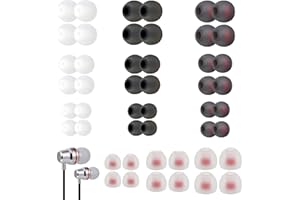 JOYVOX Earbud Tips, 48 PCS Silicone Replacement Earbud Tips Buds - Ear Bud Replacements Tips with Excellent Noise Isolation and Comfort - 4 Colors, 3 Sizes (S/M/L) - Ideal for Bluetooth and Wired Headphones