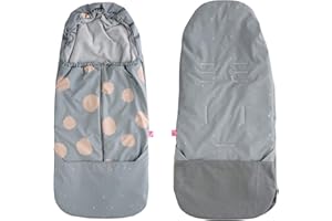 MOTHERHOOD Fußsack aus SOFTSHELL für Buggy Kinderwagen Babyschale wasserdicht und winddicht- Kleckse apricot