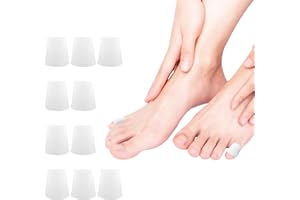 Magrimaxio 10 Pièces Protege Orteil Silicone, Protection Orteil Anti-Friction Protege Doigt de Pied Soulager Douleur, Protège Orteils Contre Ampoules, Capuchons D'orteils Respirants pour Petit Orteils
