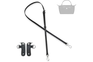 jiesinlov sac en cuir de vachette bandoulière réglable kit de conversion pour Le Pliage Pouch(MINI Nouvelle Version-Noir)