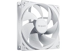 be quiet! Pure Wings 3 120mm PWM White ventola, alta velocità, bassi RPM minimi, cornice ottimizzata, profilo pale aggiornato, elevata pressione statica, rumorosità ridotta, cuscinetti rifle bearing