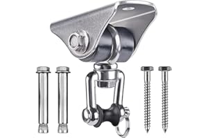 SELEWARE Swing Hook Heavy Duty, Stainless Steel 360 Swivel Silent Swing Hanger Hammock Hook, Ceiling Mount Bracket for Suspension Trainer Yoga Swings