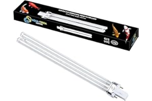 Aqua-Terra Lighting Ampoule de filtre de bassin 11 W – Ampoules UVC ultra violettes pour filtres et clarificateurs – Base de lampe germicide G23 2 broches PLS pour remplacer les ampoules UV dans les