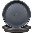 LIKOSO 5 Pcs Plants Saucers, Plastic Plant Pot Saucers, ​Flower Pot Drip Trays for Indoor and Outdoor Plants - Gray,19 CM