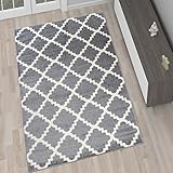 DESIGNER TEPPICH WOHNZIMMER TEPPICH KURZFLOR GRAU MODERN...