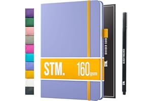 Scribbles That Matter A5 Bullet Dotted Journal + Stylo gratuit! Ton carnet a5 pointillés Couverture rigide 160 g/m², 150 papier épais résistant aux saignements pour le travail (5,75 x 8,5) pouces