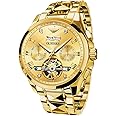 OUPINKE Mens Watches Luxury Tonneau Automatic Watch for Men Waterproof 50M Luminous Sapphire Crystal Business Work Watch Diver Large Square Face Wristwatch