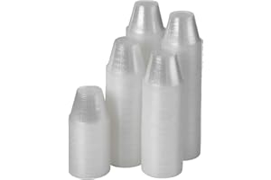 MEDCA Tazze medicinali trasparenti (1 oz) - Confezione da 100 - Tazze medicinali Graduate in plastica usa e getta con misure per collutorio per farmaci Arts & Crafts