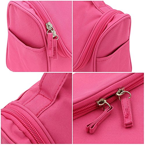 CINEEN Wasserdicht Kosmetiktasche Reise Make-Up Kosmetikkoffer Verfassungsbeutel Schminktasche Kulturbeutel Zweischichtig Klein Tupfen Toiletry Bag Handtasche - 5