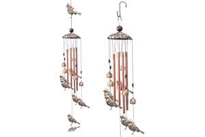 HNCY Carillon a Vent Exterieur, koshi Carillon, Carillon Metal, carillons décoratifs d'extérieur, Cloche de sorcieres, Deco Exterieur Jardin, Cloche sorciere Protection, Cadeau Maman - Petit Oiseau