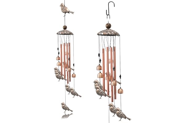 Carillon a Vent Exterieur, koshi Carillon, Carillon Metal, carillons décoratifs d'extérieur, Cloche de sorcieres, Deco Exterieur Jardin, Cloche sorciere Protection, Cadeau Maman - Petit Oiseau