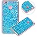 Produktbild Huawei P9 Lite Hülle,Huawei P9 Lite Handyhülle,Huawei P9 Lite Hülle Glitzer,Surakey Luxus Glänzend Glitzer Bling Sechseckiger Stern Muster Weich TPU Bumper Case Silikon Schutzhülle Handy Tasche Rückseite Hülle Etui Cover Ultradünn TPU Tasche Schale Bumper Schutzhülle für Huawei P9 Lite - Blau