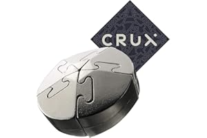 HANAYAMA AND CRUX PUZZLES Hanayama Cast Spiral Puzzle - Level 5 of 6 - Difficult Puzzle - Includes Crux Sticker