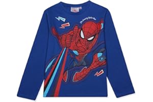 MARVEL Spiderman Bambino Maglietta a Maniche Lunga