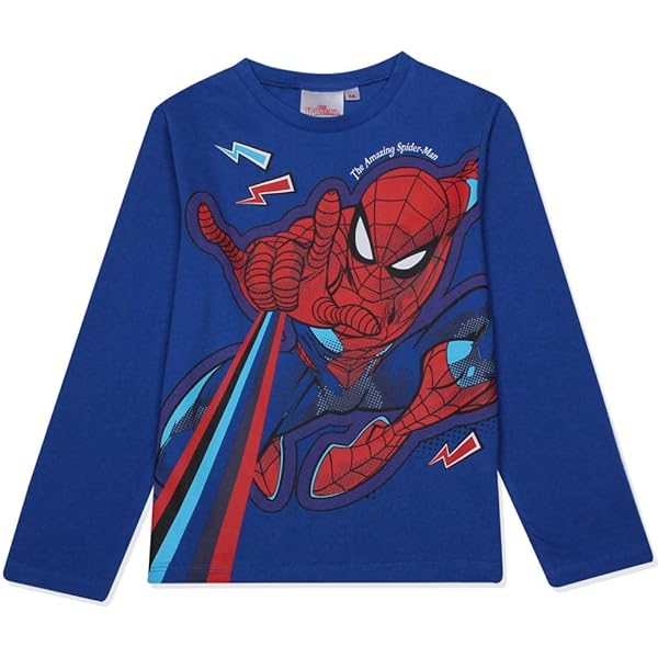 Maglietta Marvel Avengers Bambino Maniche Lunghe - Cotone E Poliestere, Collo Cutaway