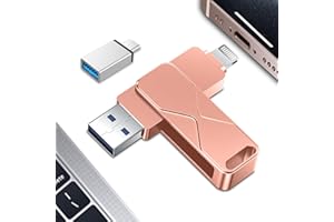 TENGGYA Chiavetta Usb 256GB per iPhone,Mfi Certified Lightning Memoria Esterna Pen Drive Penna Usb Chiavette 3 In 1 per iPhone,iPad,iOS,Macbook,Android,Pc