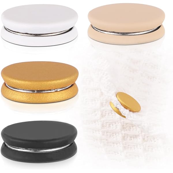 8 épingles Magnétiques Pour Hijab - Fermoir Puissant Sans épingle, 4 Couleurs (noir, Or, Argent, Rose), Pour Foulards, Vêtements