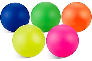 Sumind 5 Pieces Replacement Beach Balls Rubber Extra Multicolor Paddle Replacement Balls for Outdoor Activities, Assorted Colors