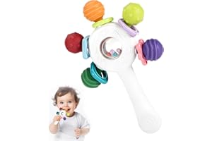 Lociban Giocattolo Sensoriale per Bambini, Adatto per Sviluppo dell'Udito e dei Denti, Formazione Precoce Montessori, Età 0-36 Mesi
