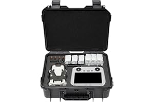 ZJRXM Bolsa de transporte para DJI Mini 4 Pro Accesorios, Bolsa de viaje portátil Hardshell Maleta para DJI Mini 4 Pro Drone y accesorios, Se adapta a DJI RC 2/RC-N2, Negro , 33*27*11.5cm