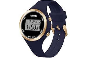 AOOSU Orologio Digitale da Donna, Orologio da Donna con Sveglia, Cinturino in Silicone, Quadrante Luminoso, Visualizzazione Della Data, Adatto per Il Tempo Libero o lo Sport