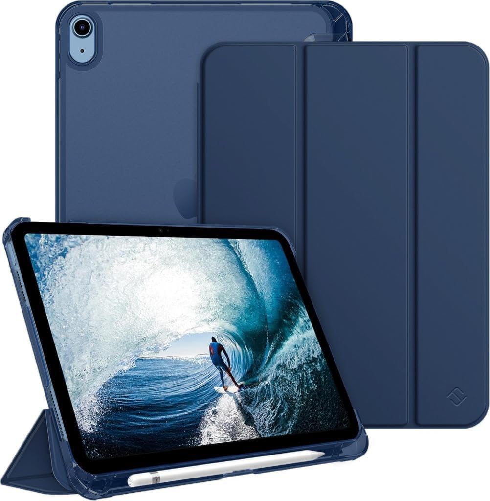 UnDePlus iPad Flip Kılıf Lacivert Kalemli