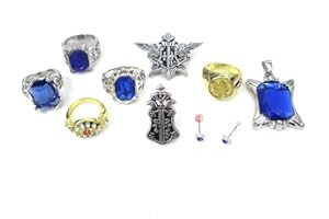 Cosplay Black Butler Ciel Sebastian Ring Necklace Earring Studs Set by HiRudolph