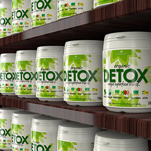 6in1 DETOX SUPERFOOD MIX 300g | Zertifiziert aus biologischem Anbau, Chlorella, Spirulina, Weizengras, Gerstengras, Lucuma & Kakaopulver | Komplett natürliches Detox-Nahrungsergänzungsmittel |Einzigartige Mischung mit 6 Zutaten |KEINE Zusatzstoffe |30 Tage Behandlung | Jetzt nur €0.66 pro Portion | BIOKRÄFTE® - 6