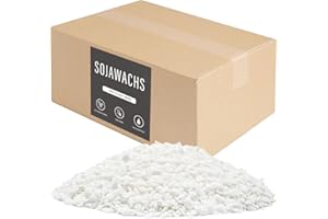 BOYUJK Cera di Soia per Candele (5KG), Premium Natural Cera per Candele, 100% Cera per Candele Fai da Te per La Produzione di Candele da Agricoltura Biologica, Senza Additivi, Innocuo E Puro