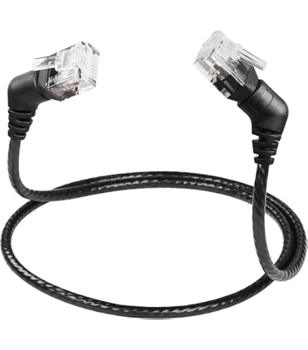 CAT 5e Câble Patch 1x 90° Coudé, U/UTP, Blanc, 0,5 M, Conducteur En