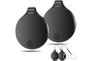 ayuopu Smart Bluetooth Air Tracker Tag, Item Finder Key Finder Compatible with Apple Find My (iOS Only), Replaceable Battery, Luggage, Suitcases, Wallets, Bags, Worldwide Tracking, 2 Pack Black