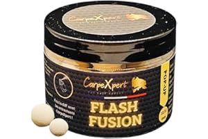 CarpeXpert - Pop-up Blanche - Bouillette Flottante - 12/15mm - à associer aux attractants Bait Smoke, Le Dip ou Le Spray - 50g - Appât de pêche à la Carpe, amorce