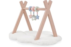 LullaBaby Gym – 3 Hanging Toys – 14-inch Accessories – Pretend Play – Kids Ages 2 & Up – Baby Doll Playmat Set, LBY7655Z, Multi