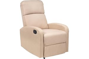 Gremium Poltrona Relax Reclinabile a Letto Con Seduta Ergonomica In Tessuto, Schienale Regolabile e Doppio Cuscino Per Arredo Salotto, Soggiorno e Ufficio