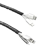 Amazon Basics - Guaina universale per organizzazione cavi, 10 m, nero (In precedenza marchio AmazonCommerciale)