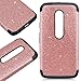 Produktbild SMART LEGEND Motorola Moto G (3. Generation) Weiche Silikon Hülle Glitzer Bling TPU Bumper Handyhülle Schutzhülle Backcover Crystal Kirstall Clear Etui Ultra Slim Design Glatt Weich Handytasche Soft Case Silicon Protective Cover Flexible Dünne zurück Schale - Rose Gold